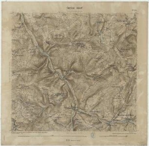 Section Adorf aus: Topographische Karte (Äquidistantenkarte) Sachsen