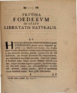 Dissertatio inavgvguralis philosophica qva trvtina foederum in statv libertatis natvralis