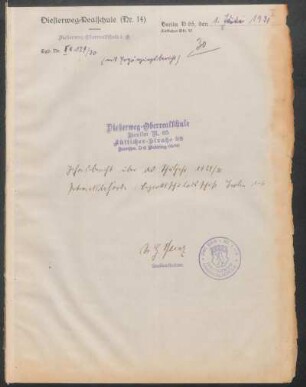 1929/30: Jahresbericht über das Schuljahr ... - 1929/30