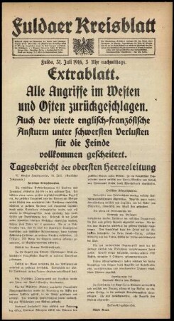 Ausgabe vom Montag, den 31. Juli 1916.