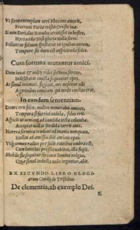 Ex Secundo Libro Elegiarum Ovidii de Tristibus.