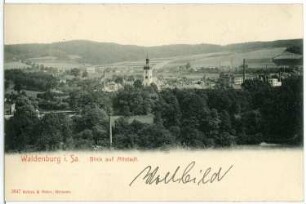 Waldenburg. Blick auf Altstadt