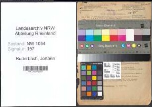 Entnazifizierung Johann Buderbach , geb. 28.08.1884 (Lademeister)
