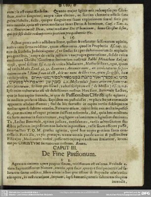 Caput III. De Fine Passionum