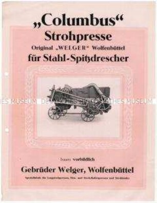 Strohpressen der Firma Welger