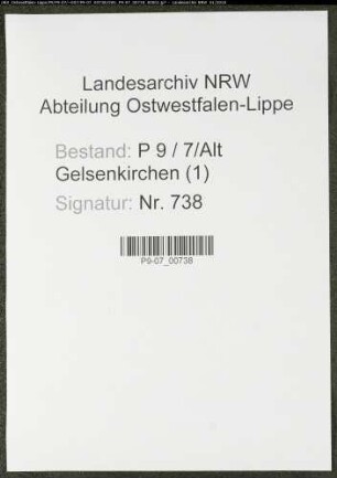 Namensverzeichnis Alt - Gelsenkirchen, Todesfälle