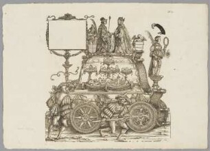 Krieg, Blatt 92 aus: Marx Treitzsaurwein, "Kaiser Maximilian I Triumph – le triomphe de l’Empereur Maximilien I en une suite de Cent trent cinq planches gravées en bois d’après les dessins de Hans Burgmair", Wien 1796