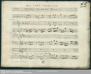 Cajo Fabricio. Excerpts - Mus.2477-F-109,4 : S, orch, bc