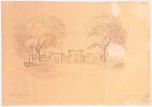 Ausstellungsgarten Jubiläums-Gartenbau-Ausstellung 1926, Dresden: Parktheater Ansicht 1:100