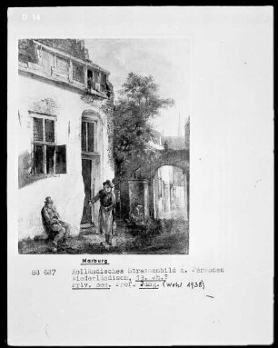 Holländisches Straßenbild mit Personen