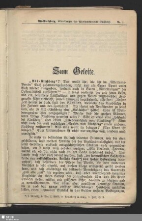 1. Zum Geleite