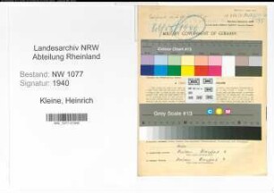 Entnazifizierung Heinrich Kleine , geb. 20.07.1920 (Polizist)