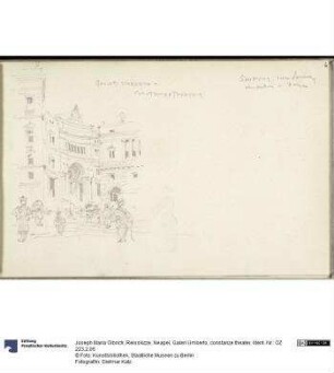 Reisskizze, Neapel, Galeri Umberto, constanze theater
