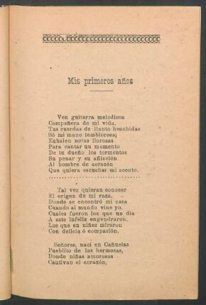 Mis primeros años