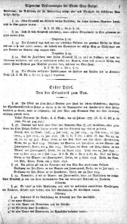 Erster Titel. Von der Erlaubniß zum Bau