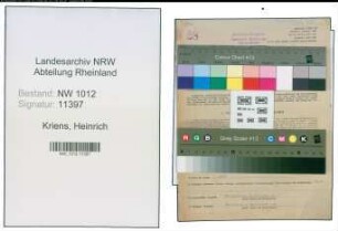 Entnazifizierung Heinrich Kriens , geb. 05.12.1898 (Werkmeister)