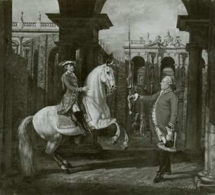 Reitstunde des Fürsten Joseph Poniatowski, gehalten von Oberst Königsfels