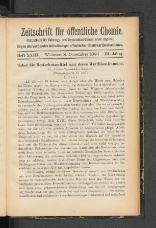 Heft XXIII. Weimar, 8. Dezember 1897
