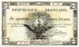 Assignat zu 400 Livres