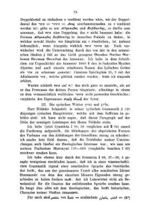III. Die syrischen Wörter [...]