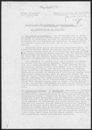 Schalkstetten-Waldhausen: Inspektionsbericht 1960