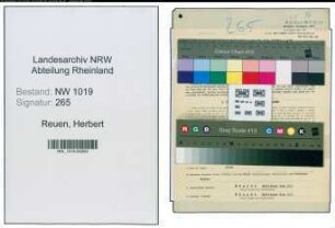 Entnazifizierung Herbert Reuen , geb. 17.07.1918 (Arbeiter)