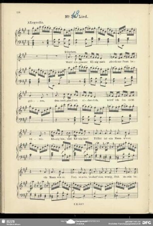 No. 36 Lied: "Wollt' ein großer König mich"