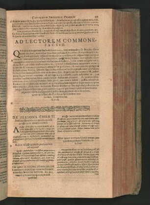 AD LECTOREM COMMONEFACTIO.