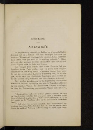 Erstes Kapitel. Anatomie.