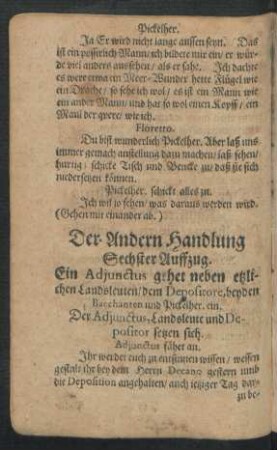 Sechster Auffzug.