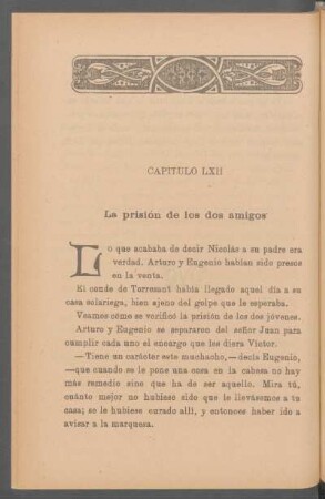 Capítulo LXII - La prisión de los dos amigos