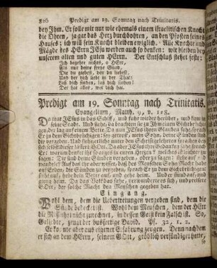 Predigt am 19. Sonntag nach Trinitatis. - Predigt am 21. Sonntag nach Trinitatis.