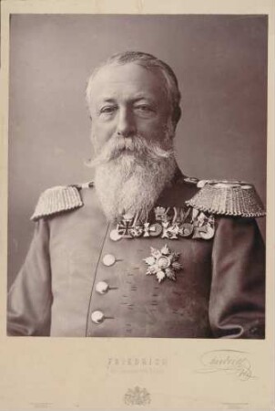 Großherzog Friedrich I. in Uniform mit Auszeichnungen, Brustporträt.