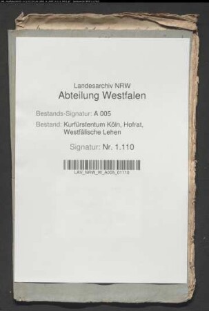 Bericht und Gutachten in Sachen Schorlemer gegen Graf Nesselrode wegen des Privilegs de non appellando wegen des Gutes Overhagen