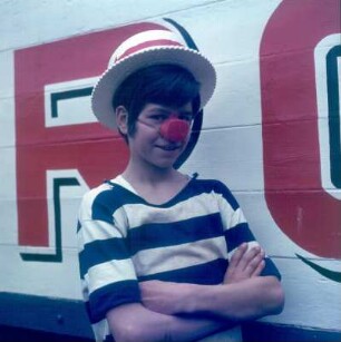 Zirkus Krone. Clown Burle vor dem Auftritt