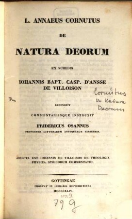 De natura Deorum