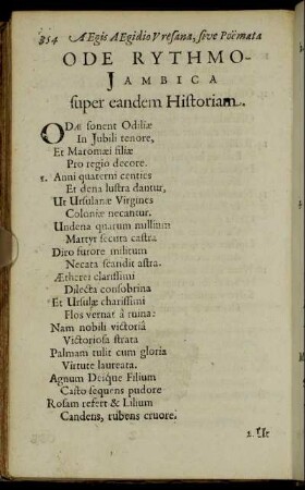 Ode Rythmo Jambica super eandem Historiam.