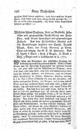 Historische und geographische Beschreibung von Palästina. T.2.,Bd.1.2.