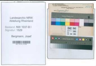 Entnazifizierung Josef Bergmann , geb. 16.04.1901 ()