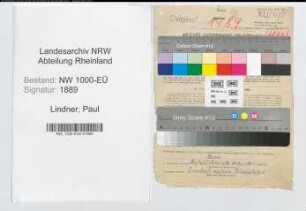 Entnazifizierung Paul Lindner, geb. 12.01.1890 (Beamter)