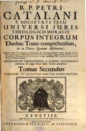 Universi Juris theol. moralis Corpus integrum, 2