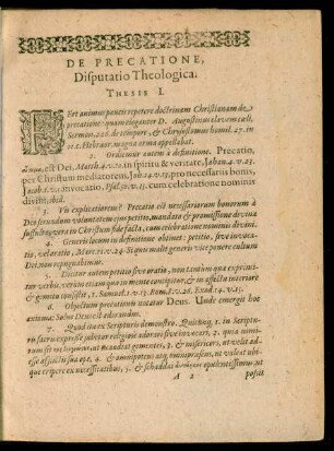 De Precatione. Disputatio Theologica.