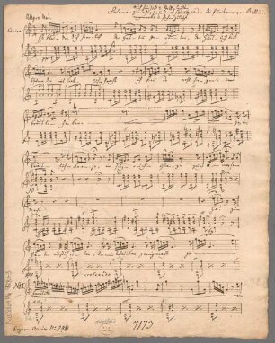 I puritani, O bella ti celo, arrangiert, Singstimme, Gitarre. - BSB Mus.Schott.Ha 7281-3