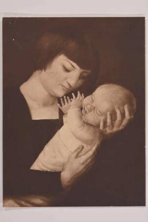 Reproduktion eines Gemäldes von Otto Dix - Mutter mit Säugling
