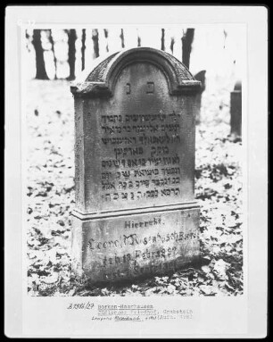 Grabstein Leopold Rosenbusch (+1901)