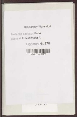 Kantonsliste des Kirchspiels Ostenfelde