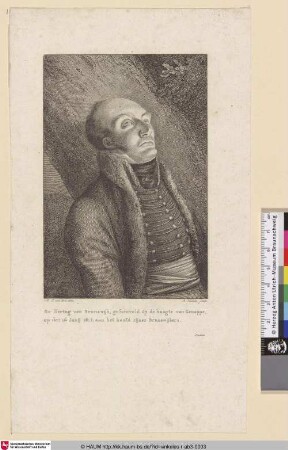 De Hertog van Brunswijk [Der Schwarze Herzog, gefallen 1815]