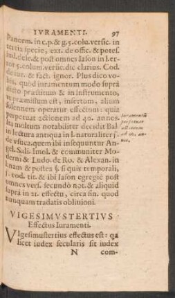 Vigesimus Tertius Effectus Iuramenti.