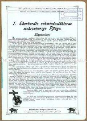 Schmiederstählerne mehrscharige Pflüge