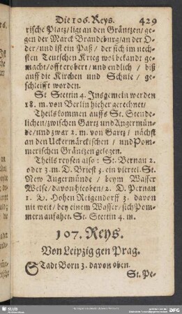 107. Reys. Von Leipzig gen Prag